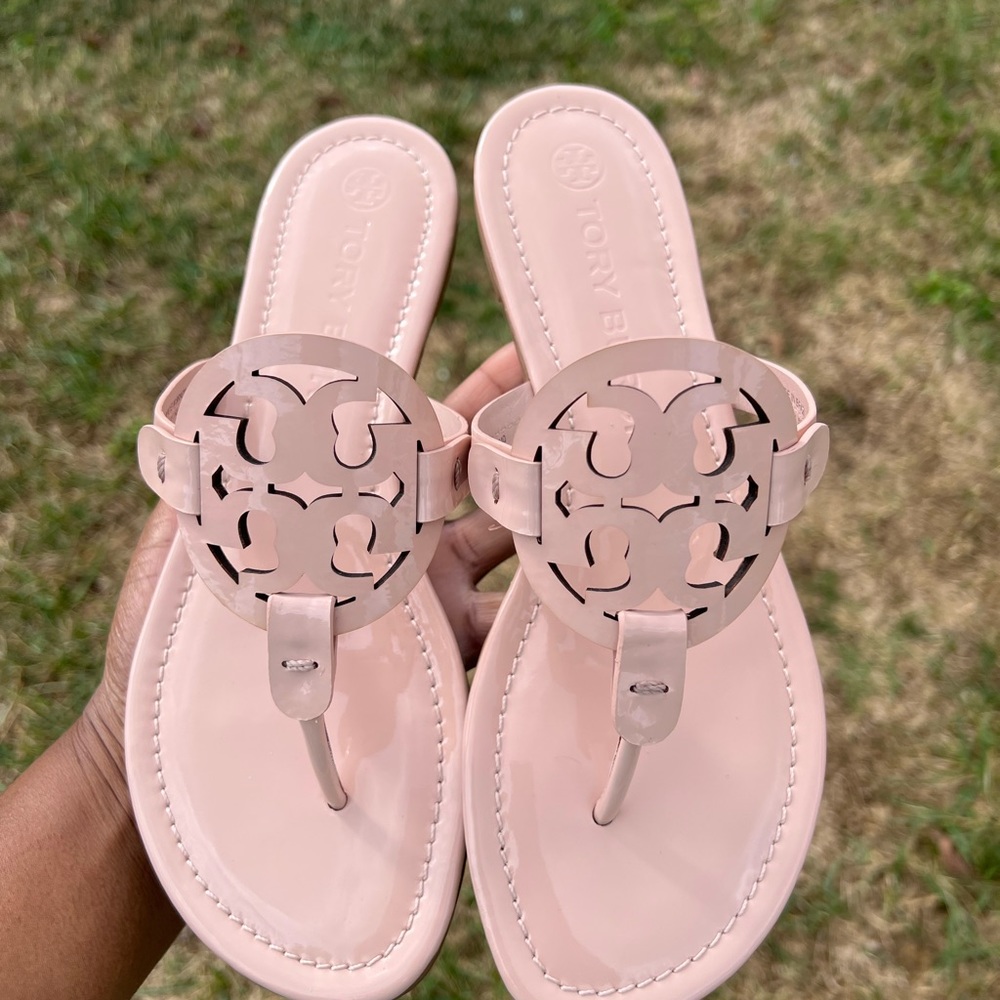 Tory Burch Patent Leather Miller Sandals